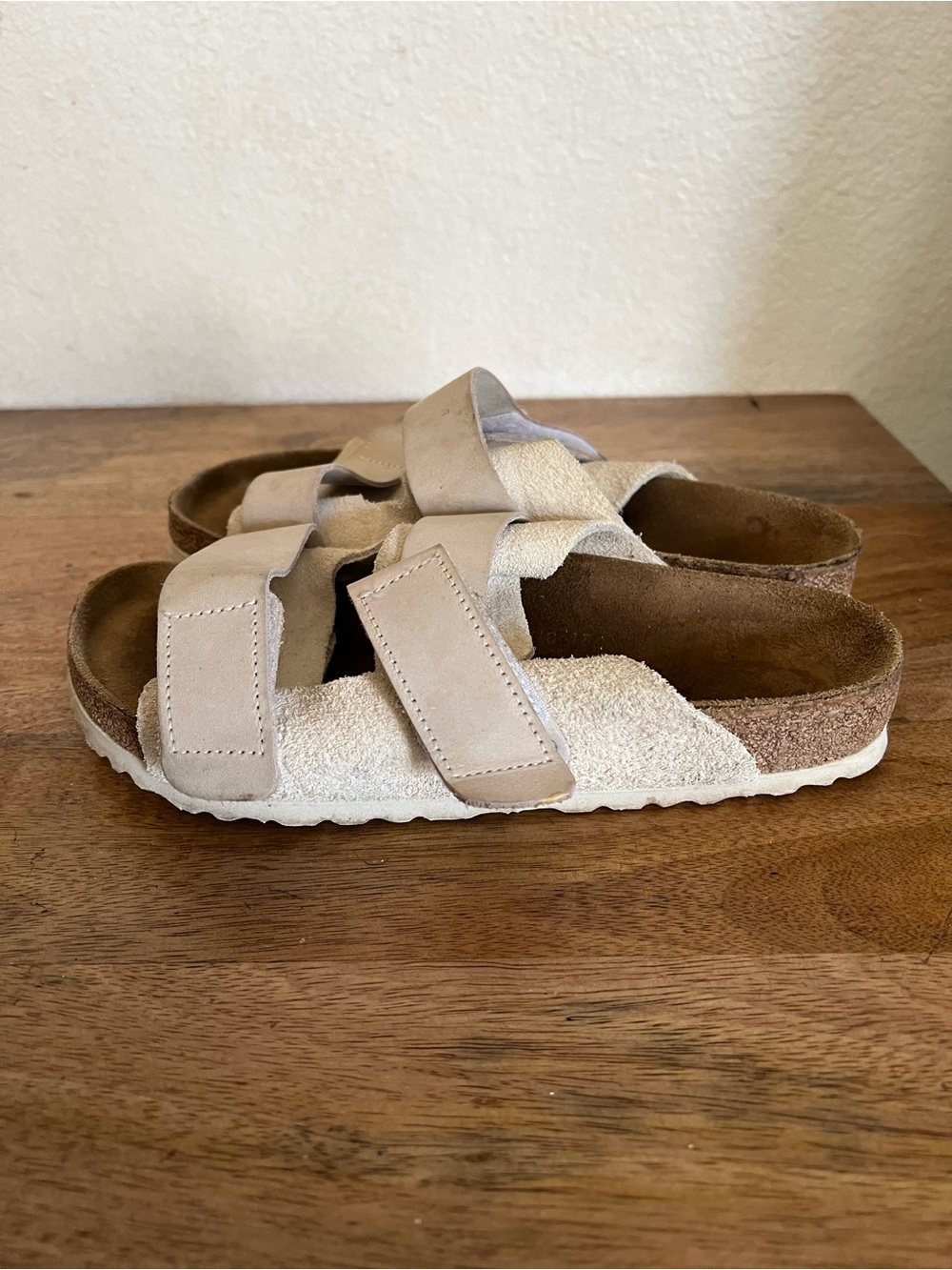 Birkenstock Uji Antique White Nubuck/Suede Leather Regular Size 6-6.5 - Picture 4 of 13